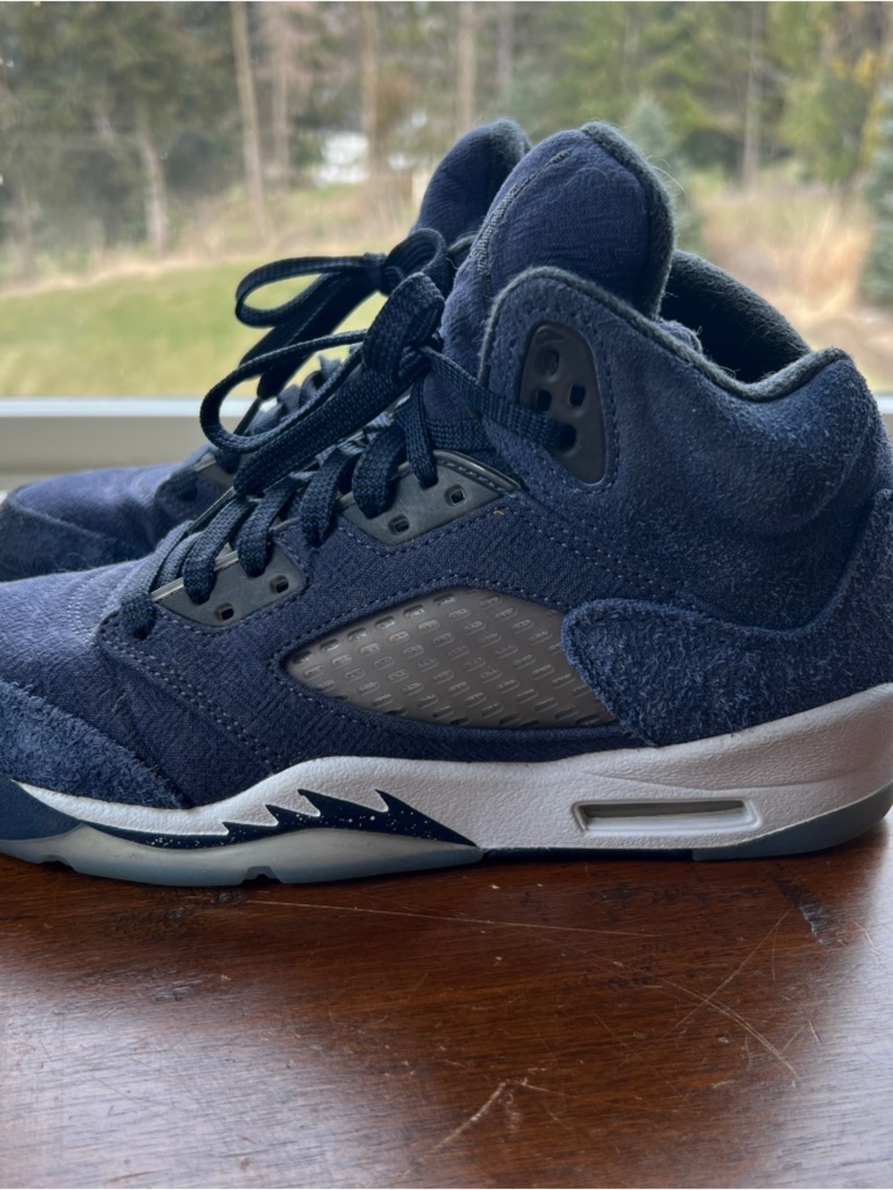 Air Jordan 5 Retro SE GS Midnight Navy Boys Sneakers FN5452-400-size 5.5 youth